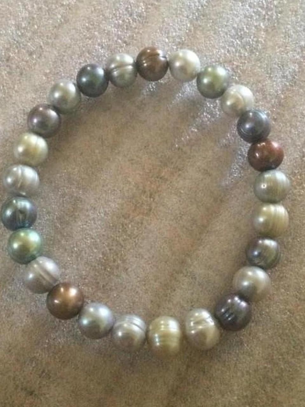 Multicolor Pearl Beaded Stretch Bracelet